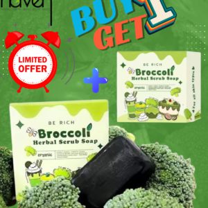 BE RICH Broccoli Herbal Scrub Soap
