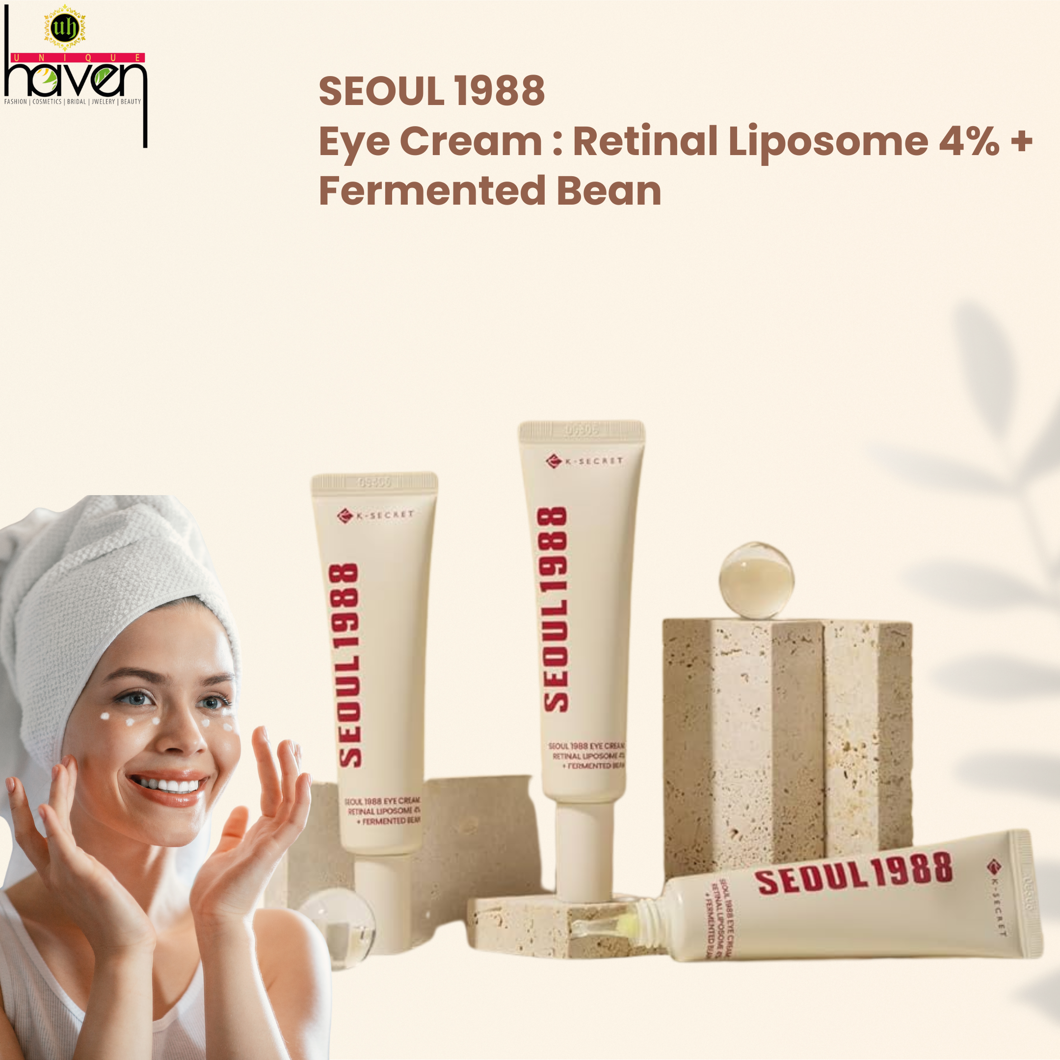 SEOUL 1988  Eye Cream : Retinal Liposome 4% + Fermented Bean